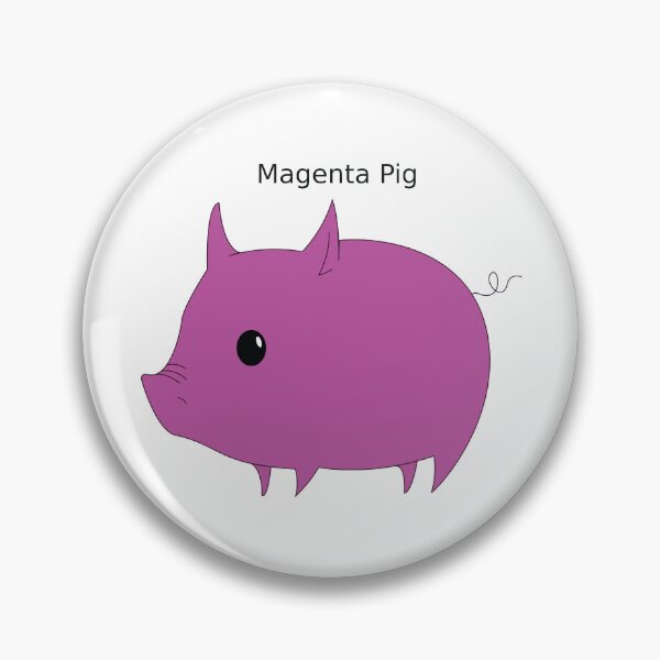 Item preview, Magenta pig vector designed and sold by binti163.