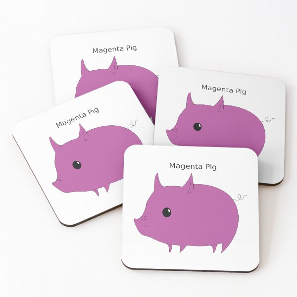 Item preview, Magenta pig vector designed and sold by binti163.