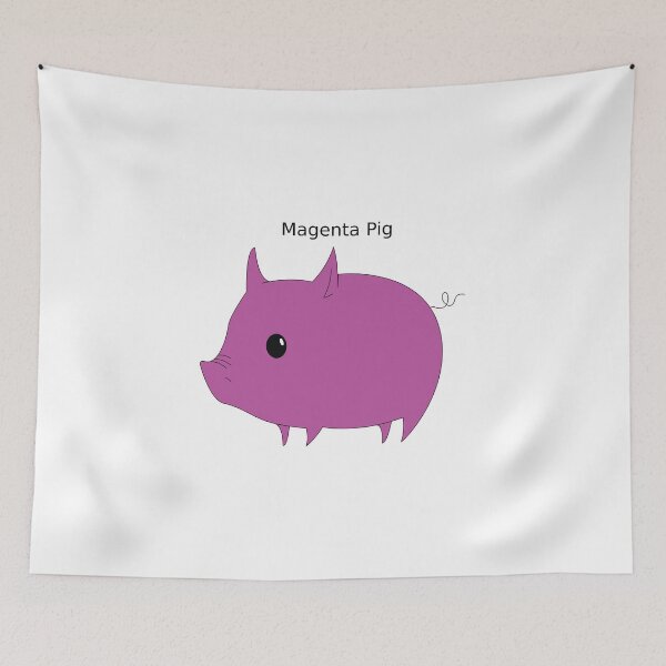 Item preview, Magenta pig vector designed and sold by binti163.
