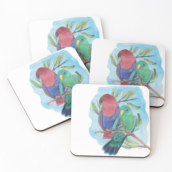 Item preview, Eclectus Parrots designed and sold by wonkiekneeart.