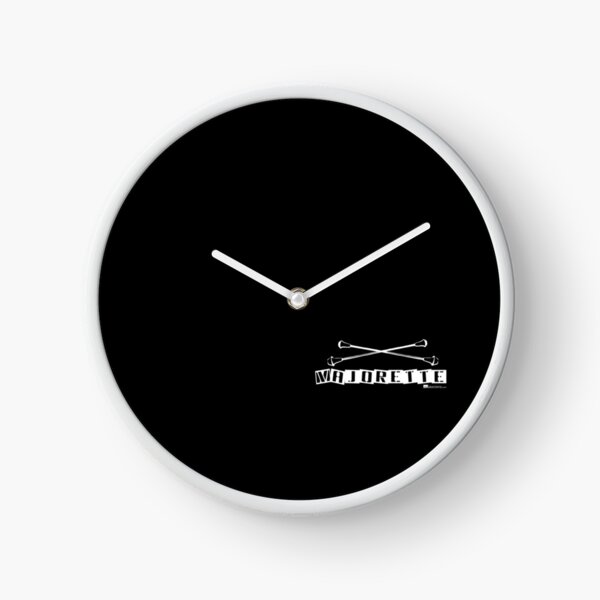 Label Me A Majorette (White Lettering) Clock
