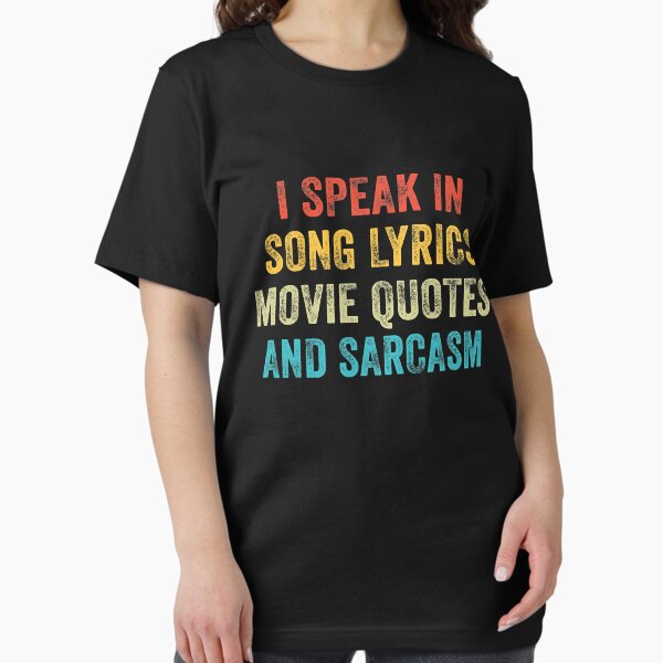 Item preview, I Speak In Movie Quotes Song Lyrics And Sarcasm Vintage designed and sold by Teapot-art.