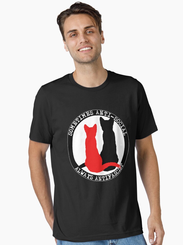 Thumbnail 1 of 7, Essential T-Shirt, Antifa cats designed and sold by RafaelJunger.