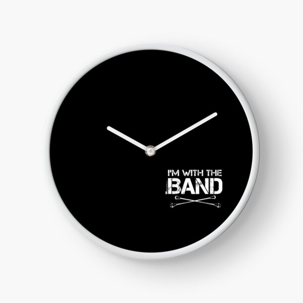 I'm With The Band - Majorette (White Lettering) Clock