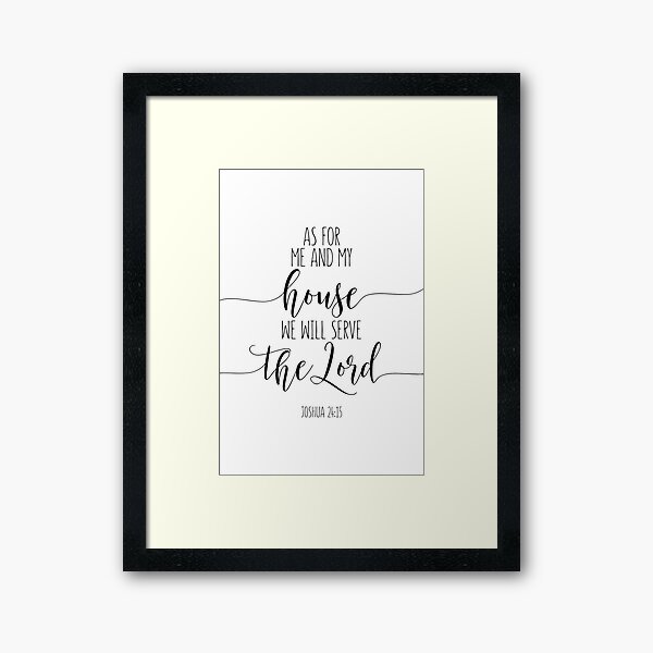Vista previa del artículo con la obra «Yo y mi casa serviremos a Jehová, Josué 24:15. Versículo bíblico, regalo cristiano», diseñado y vendido por aenaonartwork.