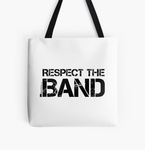 Respect The Band (Black Lettering) All Over Print Tote Bag