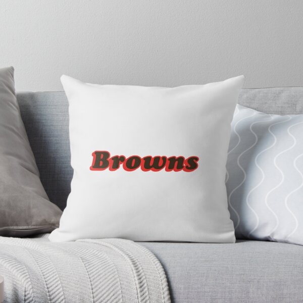 Cleveland Browns Super Plush Mink Diagonal Bed Pillow - Brown