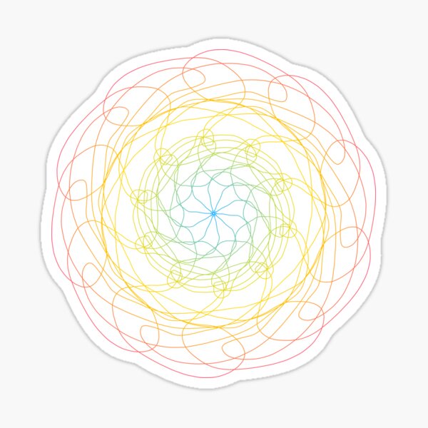 Pansexual Pride Spirograph Sticker