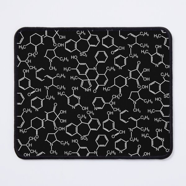 Item preview, Chemistry Chemical bond study material designs pattern background black designed and sold by artisticfive.