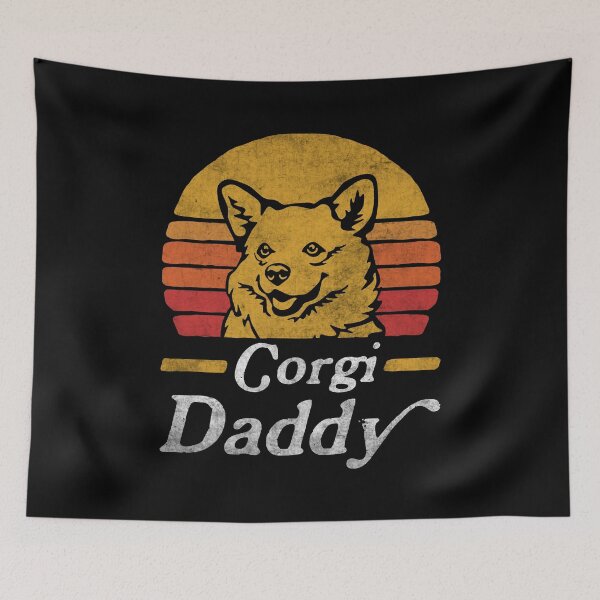 Item preview, Retro Vintage Pembroke Welsh Corgi Daddy designed and sold by More Cute Dogs.