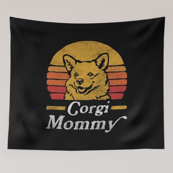 Artikelvorschau, Retro Vintage Pembroke Welsh Corgi Mama entworfen und verkauft von More Cute Dogs.