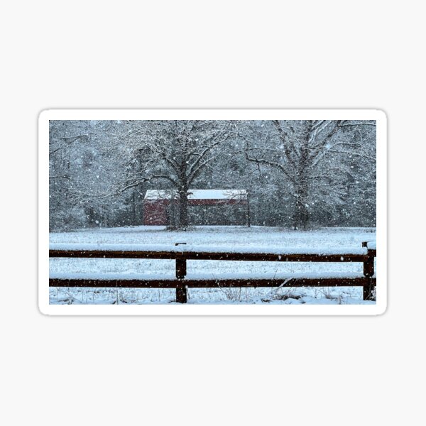 Rare MS snow at the Refuge Sticker