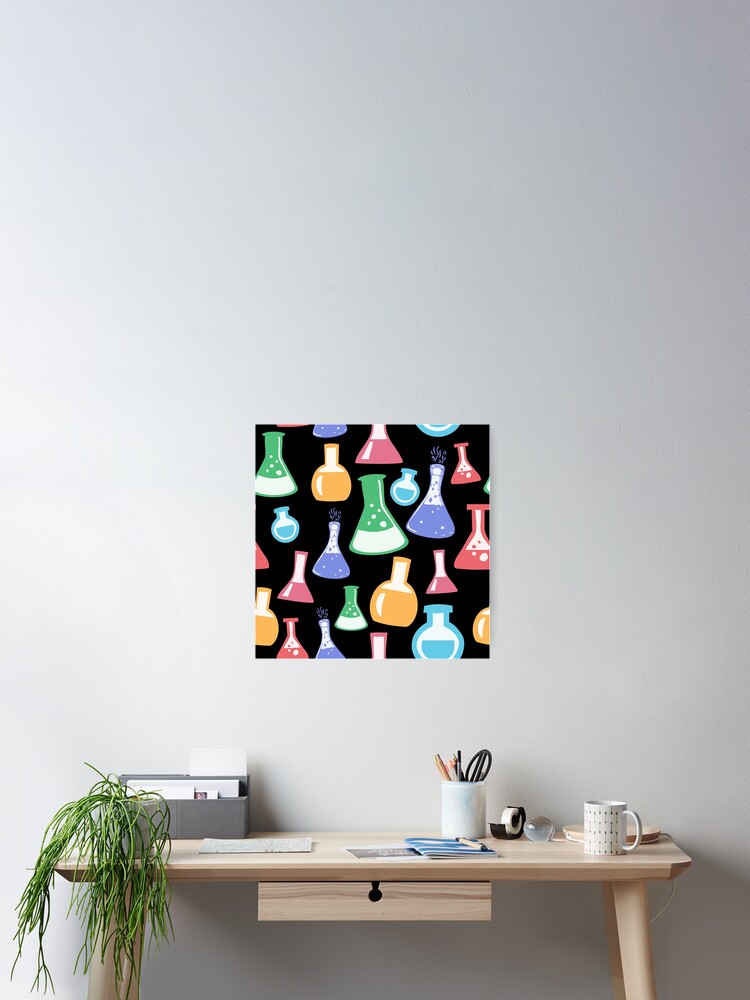 Thumbnail 2 of 3, Poster, Chemistry Flask Design Pattern designed and sold by artisticfive.