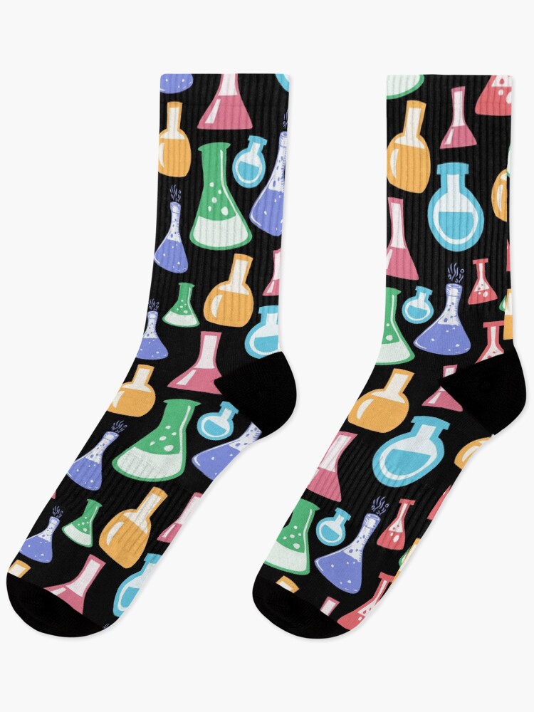 Thumbnail 1 of 5, Socks, Chemistry Flask Design Pattern designed and sold by artisticfive.