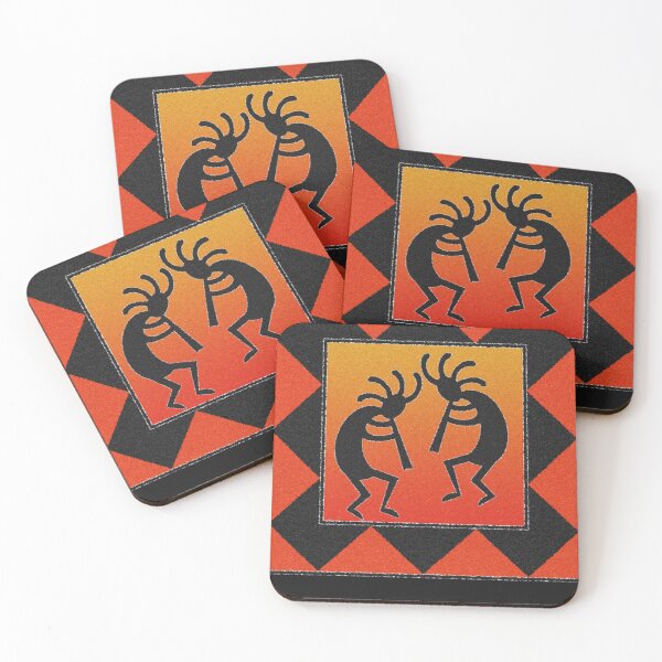 Item preview, Kokopelli Red Orange Desert Sunset designed and sold by Yvonnlauza.