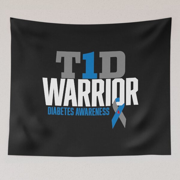 Item preview, T1D Warrior Type 1 Diabetes Awareness designed and sold by HelgaSchwarz.