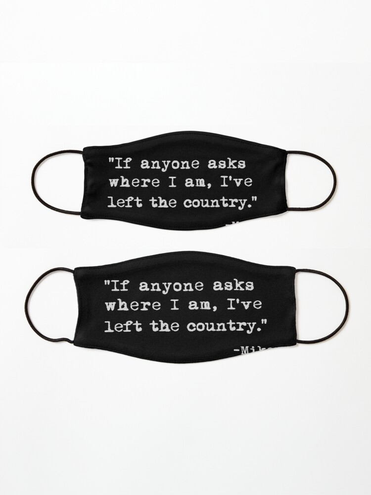 Alternate view of Stranger things left country typewriter Mask