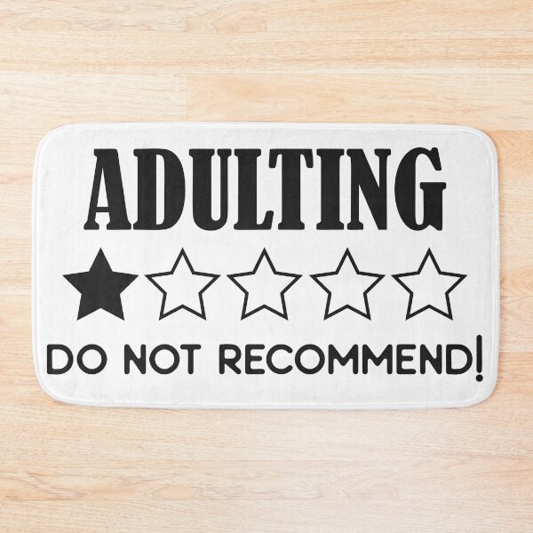 Item preview, Adulting Review Do Not Recommend Star Rating designed and sold by KawaiiTops.