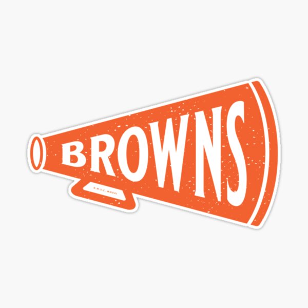 Vintage Megaphone - Cleveland Browns (Orange Browns Wordmark)- Limited  Edition, Perfect Gift Loves Cat Sticker for Sale by anphamsa