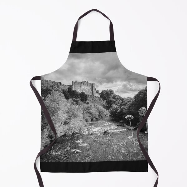 Item preview, Richmond Castle Above River Swale Monochrome  designed and sold by Alisonchambers2.