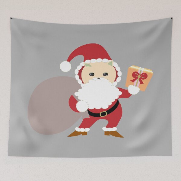 Item preview, Santa Claus Cat Merry Christmas Cat Santa Xmas Cat designed and sold by Mimi Huang.