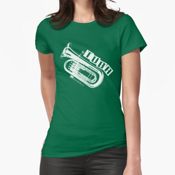 Label Me A Tuba (White Lettering) Fitted T-Shirt