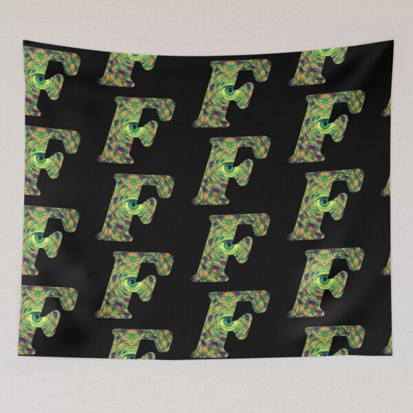 Item preview, Psychedelic Monogram Initial Letter F designed and sold by Lartheviking.