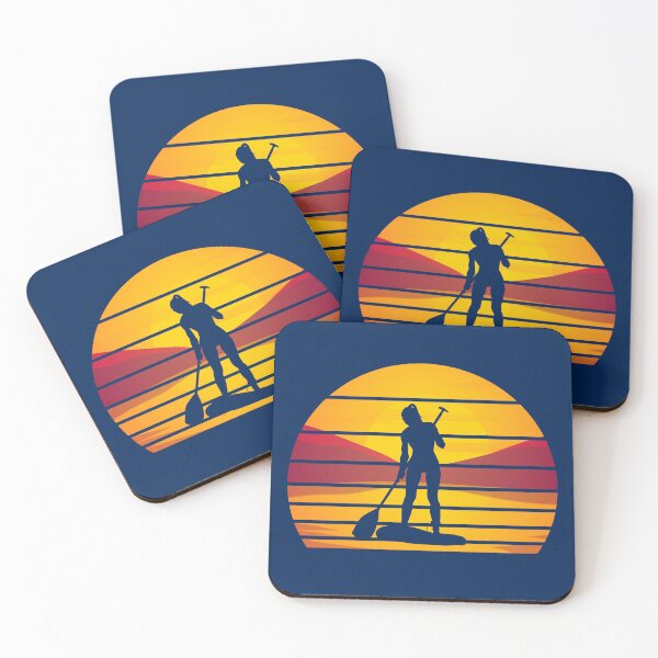 Item preview, Stand Up Paddle Board SUP Woman Paddleboarding Sunset Water designed and sold by TM-Multidesign.