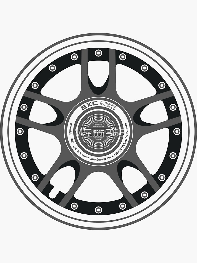 "JDM OldSchool Wheel" Sticker for Sale by Vector365 Redbubble