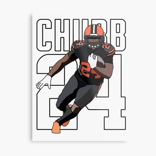 Full Chubb- Nick Chubb Cleveland Browns Metal Print by VcArt - Pixels