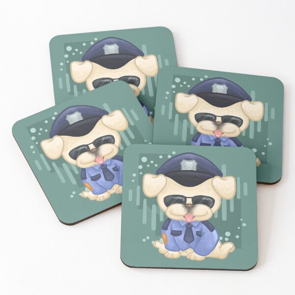 Item preview, Police Pug Dog designed and sold by Khotekmei.