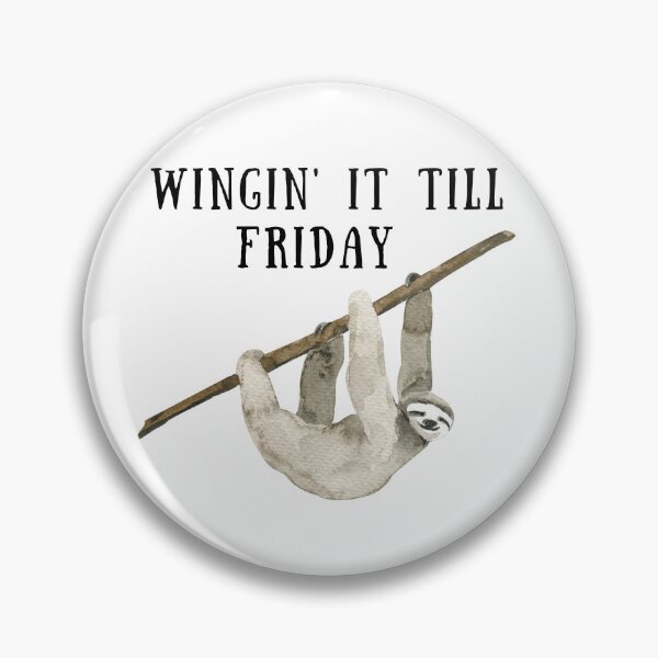 Item preview, Wingin' it till Friday, Funny office workspace print designed and sold by HappyVibesAlert.