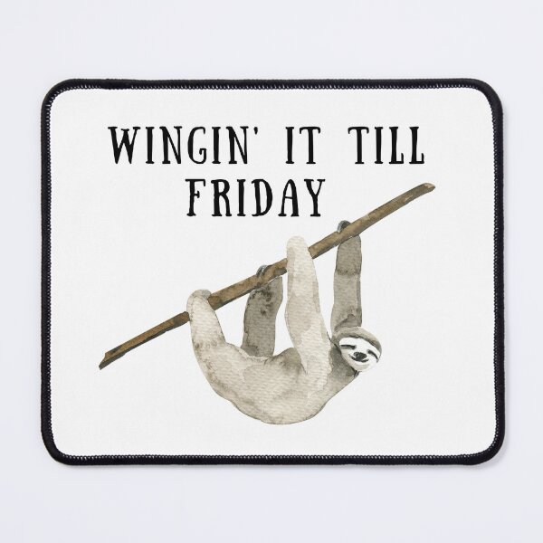 Item preview, Wingin' it till Friday, Funny office workspace print designed and sold by HappyVibesAlert.