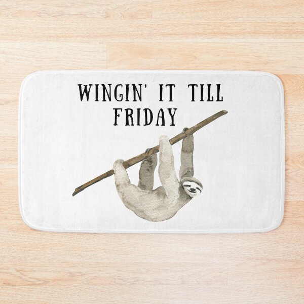 Item preview, Wingin' it till Friday, Funny office workspace print designed and sold by HappyVibesAlert.