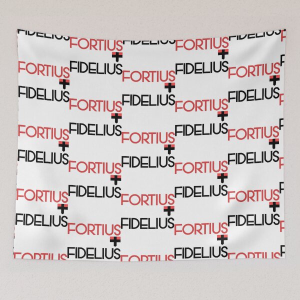 Item preview, Fortius Quo Fidelius - Saints Slogan Design   designed and sold by KeenEyeDe.