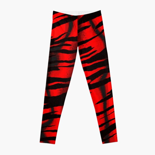 HDE Trendy Design Workout Leggings - Fun Fashion Graphic Printed Cute  Patterns Black and Red Stripes - M - Jester Planet