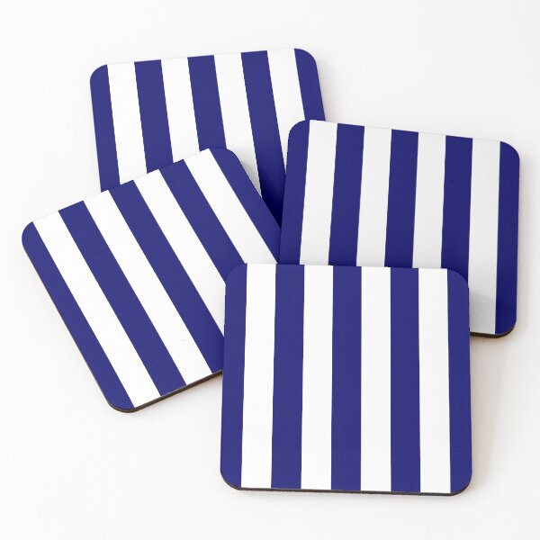 Item preview, Vertical blue and white striped simple nautical pattern designed and sold by patterncrow.