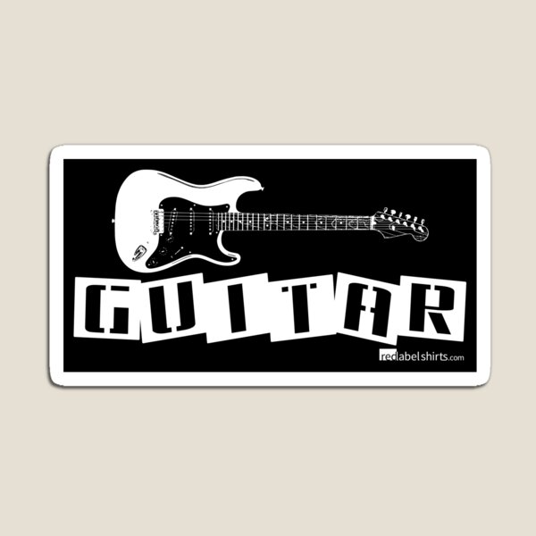 Label Me An Electric Guitar (White Lettering) Magnet