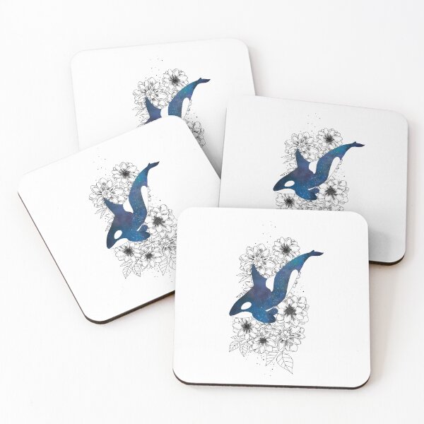 Item preview, Floral Orca | Killer Whale And Dahlias designed and sold by EPOOCH.