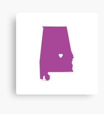 Alabama Love Canvas Print