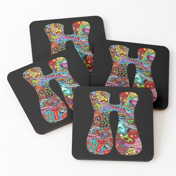 Item preview, Psychedelic Monogram Initial Letter H designed and sold by Lartheviking.