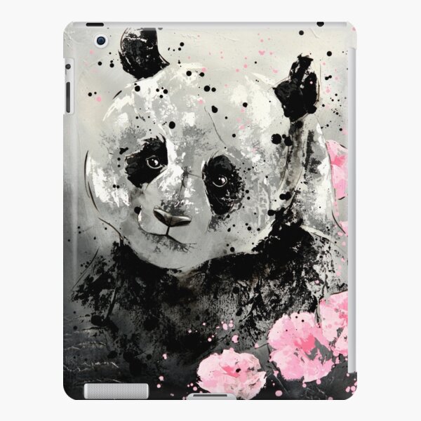 Peinture Panda "Bouquet du Sichuan" Coque rigide iPad