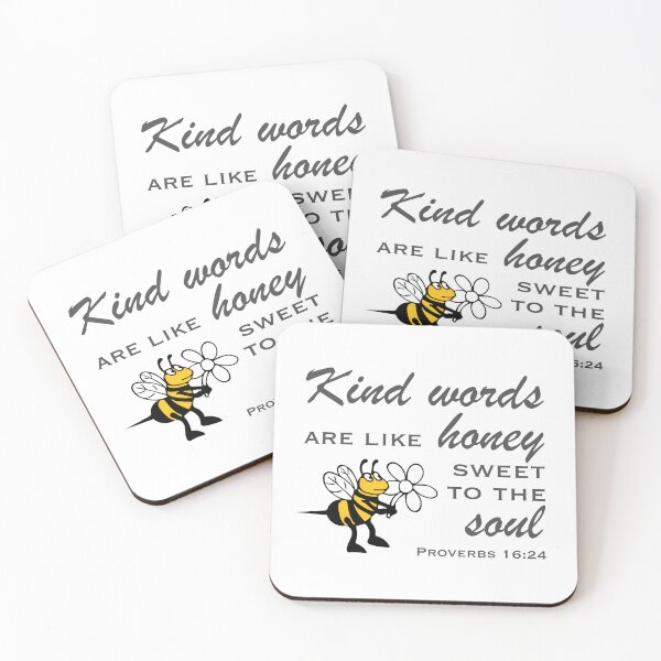 Item preview, Christian Design - Kind Words are like Honey Sweet to the Soul - Proverbs 16 verse 24 designed and sold by simplydesignart.
