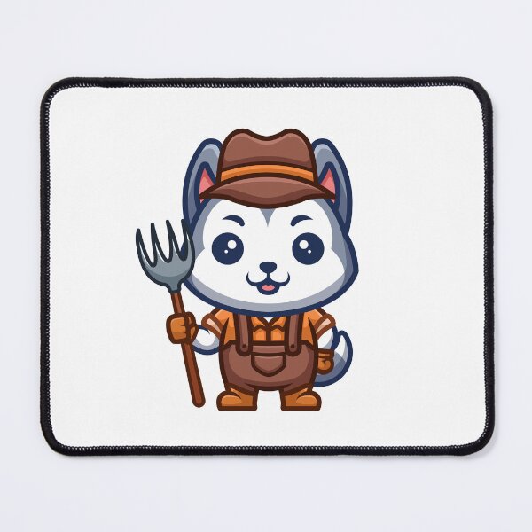 Item preview, Husky Farmer Cute Cartoon designed and sold by GumregaStudio.