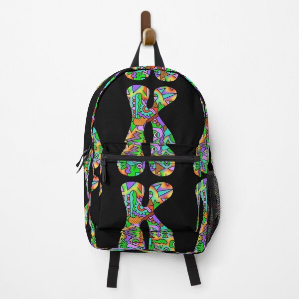 Item preview, Psychedelic Monogram Initial Letter K designed and sold by Lartheviking.