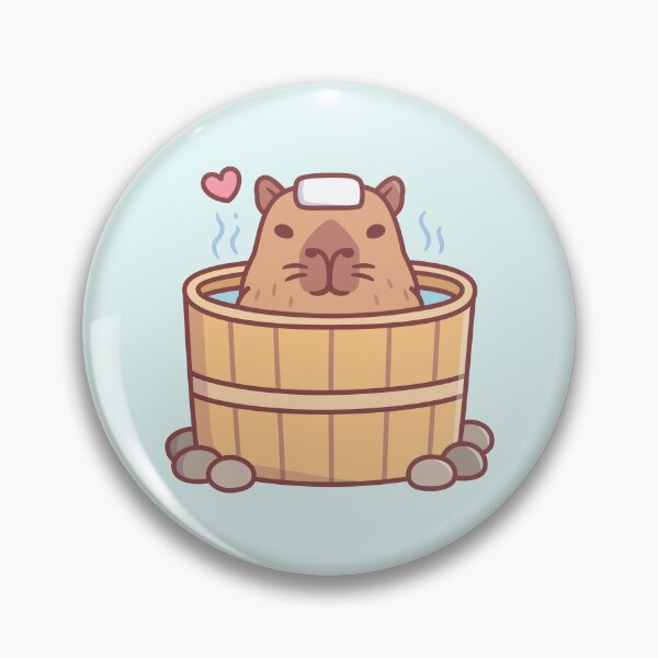 Item preview, Cute Capybara Enjoys Soaking And Chilling In Hot Tub designed and sold by rustydoodle.