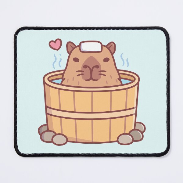 Item preview, Cute Capybara Enjoys Soaking And Chilling In Hot Tub designed and sold by rustydoodle.