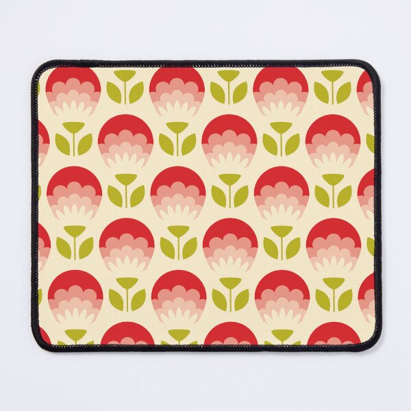 Item preview, 1041 - abstract red geometric flowers designed and sold by RouCouCou.