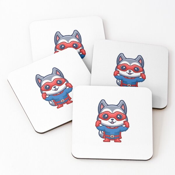 Item preview, Husky Super Hero Cute Cartoon designed and sold by GumregaStudio.