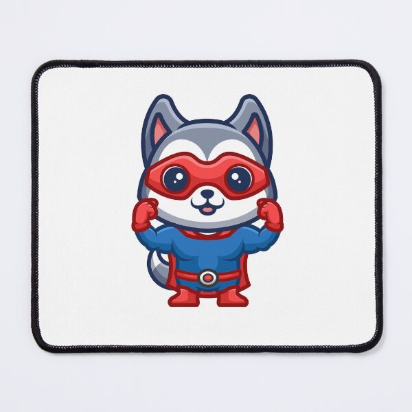 Item preview, Husky Super Hero Cute Cartoon designed and sold by GumregaStudio.